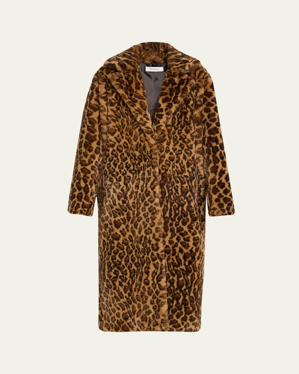 Classic Leopard Faux Fur Coat