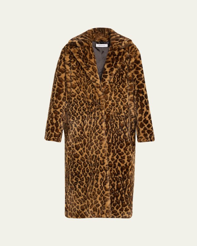 Classic Leopard Faux Fur Coat