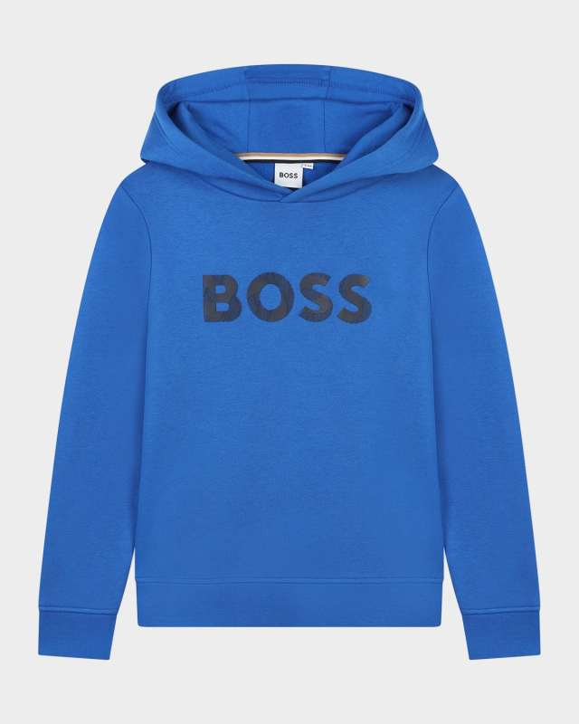 Kid's Logo-Print Cotton-Blend Hoodie, Size