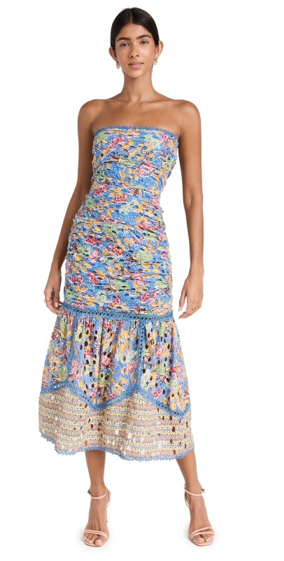 Hemant and Nandita Preet Midi Dress Blue