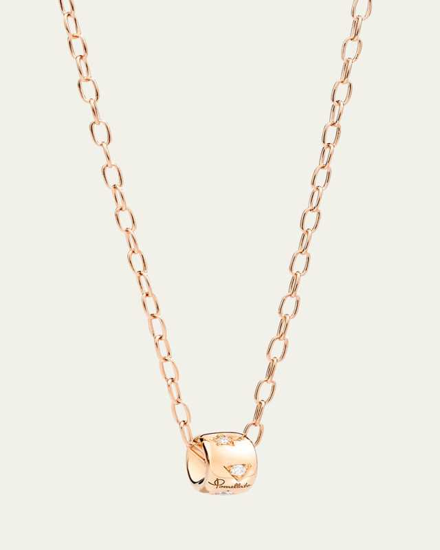 Iconica 18K Rose Gold Diamond Pendant Necklace