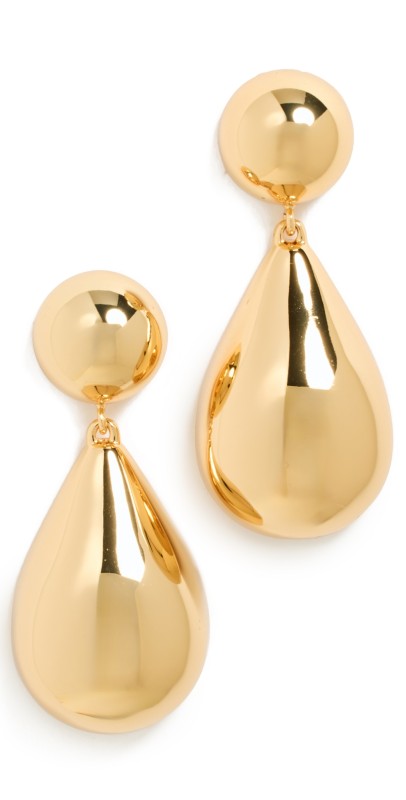 Lele Sadoughi Small Dome Teardrop Earrings Gold