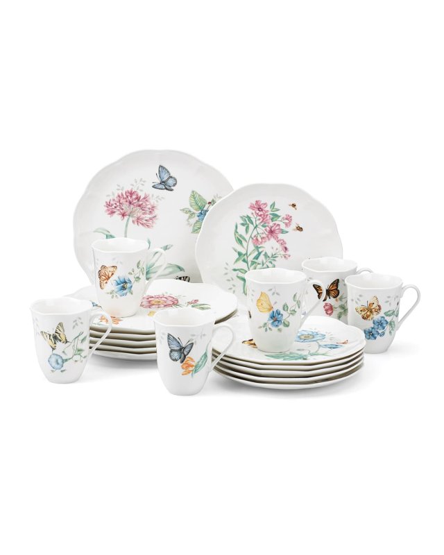 18-Piece Butterfly Meadow Dinnerware Set