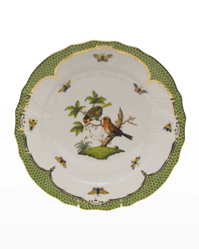 Rothschild Bird Green Motif 10 Dinner Plate