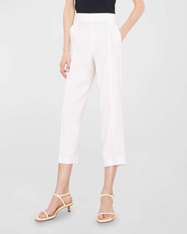 Mid-Rise Tapered Pull-On Pants