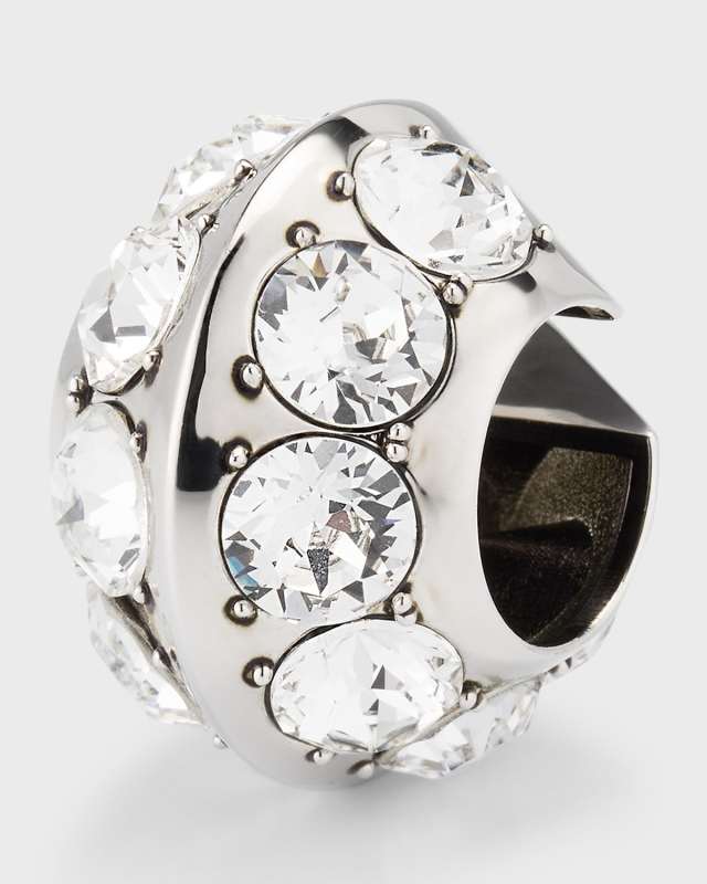 Hexagonal Crystal Ear Cuff