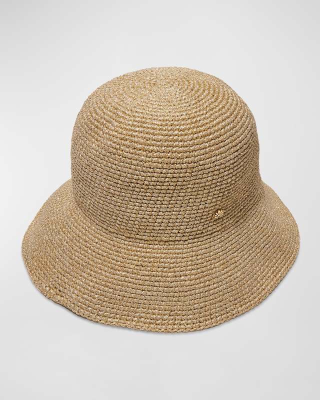 Metallic Raffia Large Brim Hat