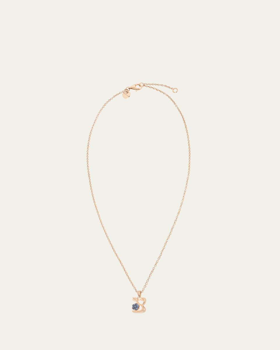 18K Gold Hebrew ZADI Initial Necklace