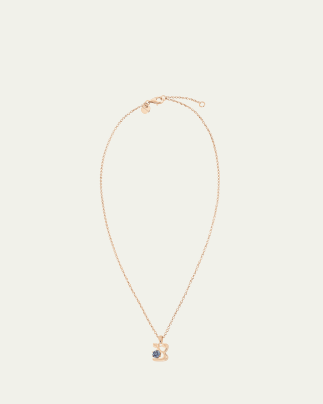 18K Gold Hebrew ZADI Initial Necklace