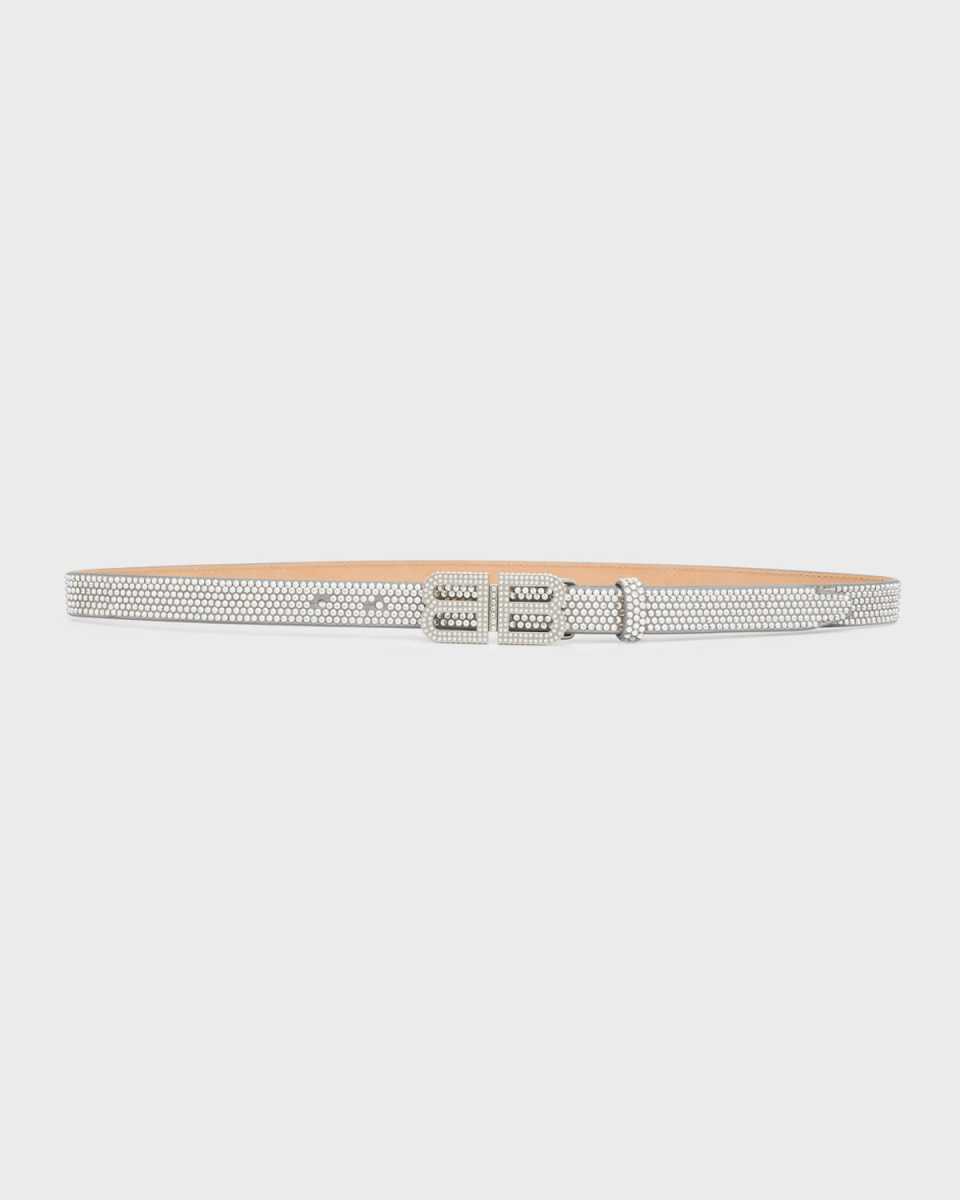 BB Hourglass Thin Belt With Rhinestones