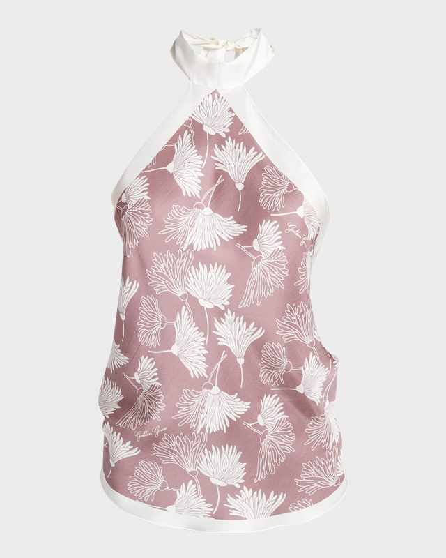Journey Leya Silk Self-Tie Halter Top