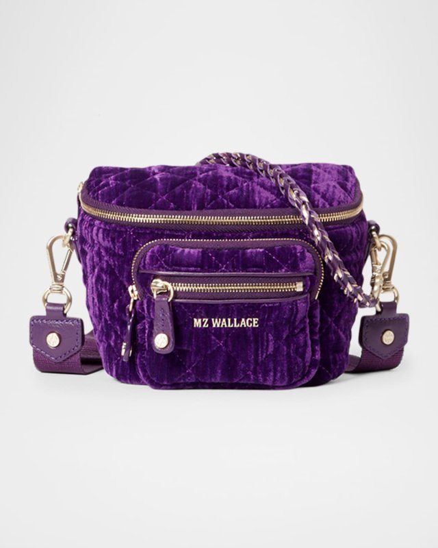 Crosby Micro Quilted Velvet Sling Crossbody Bag