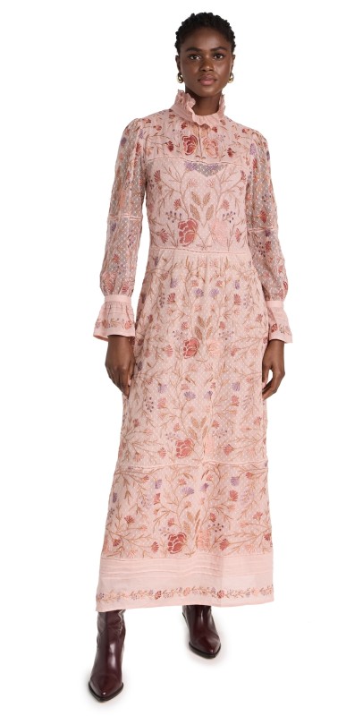 Antik Batik Ari Long Dress Dusty Pink