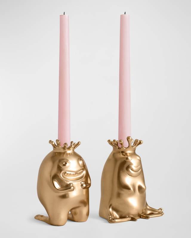 Haas King & Queen Candlesticks, Set of 2