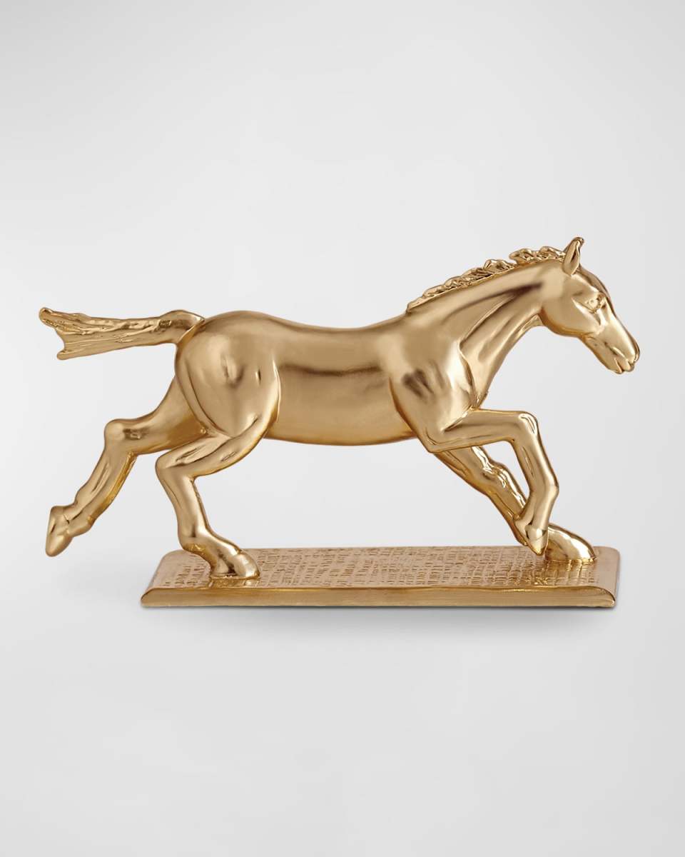 Horse 24K Gold-Plated Cutlery Rests, Set of 6