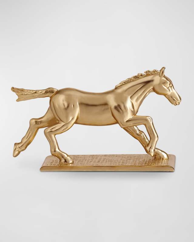 Horse 24K Gold-Plated Cutlery Rests, Set of 6