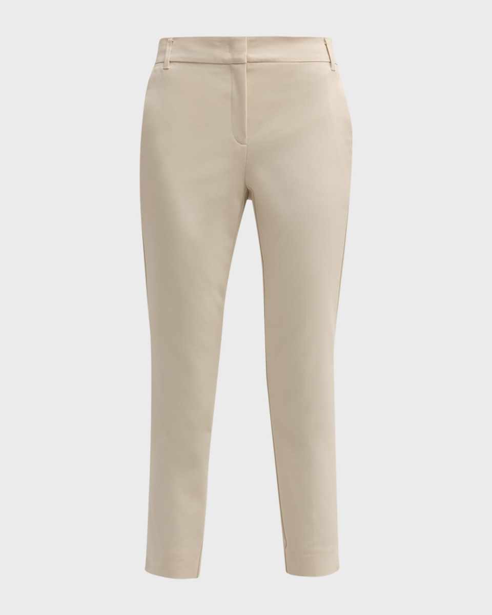 Macario Cropped Skinny Stretch Cotton Trousers