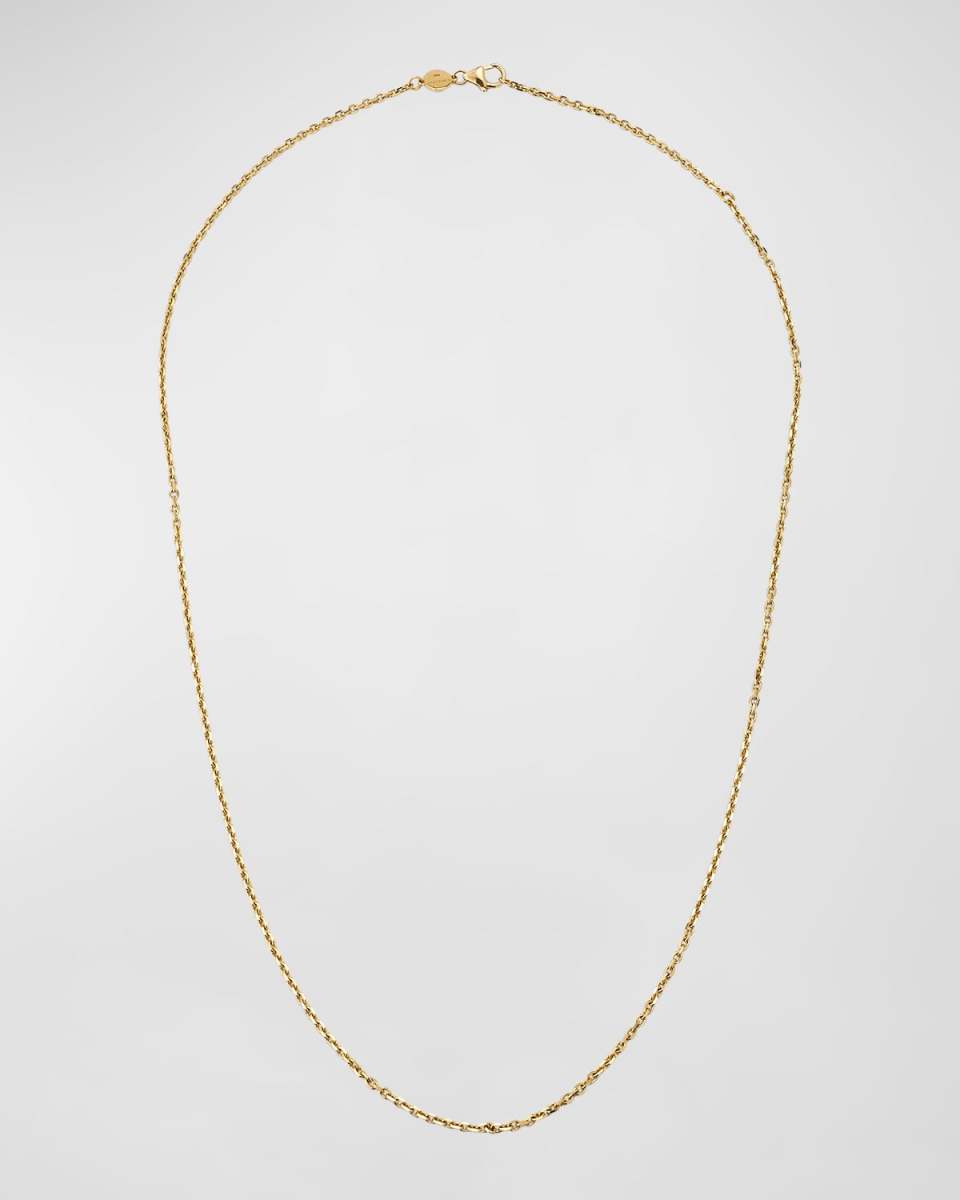 18K Yellow Gold 1.8mm Cable Chain, 20"L
