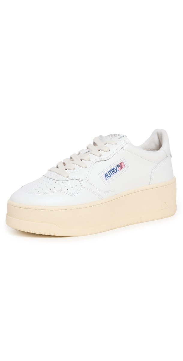 Autry Medalist Platforms White/White