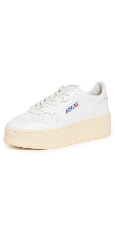 Autry Medalist Platforms White/White