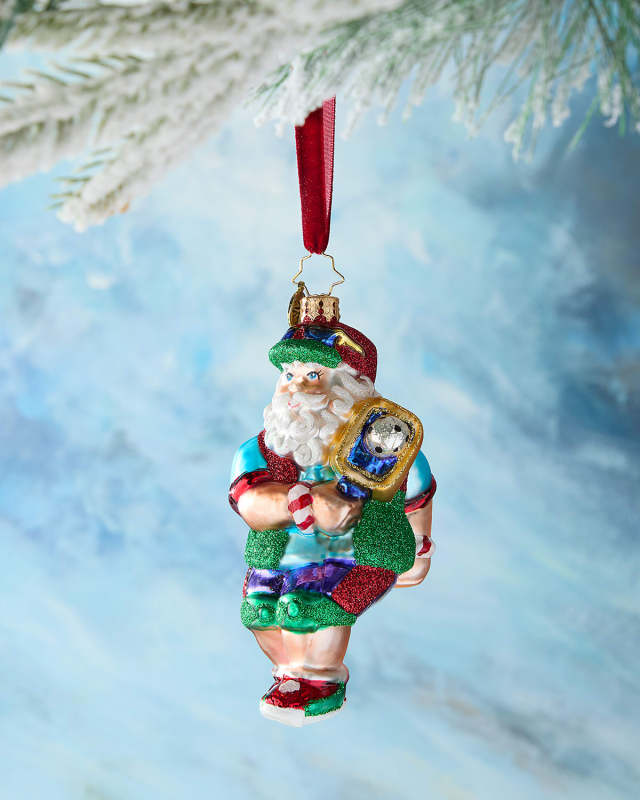 Pickleball Pro Santa Christmas Ornament