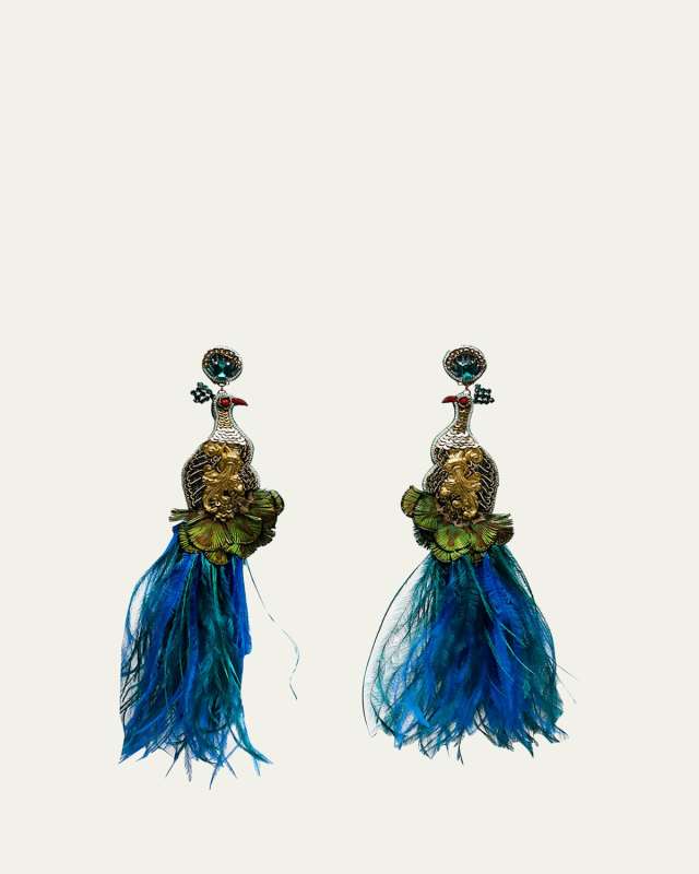 Peacock Feather Earrings