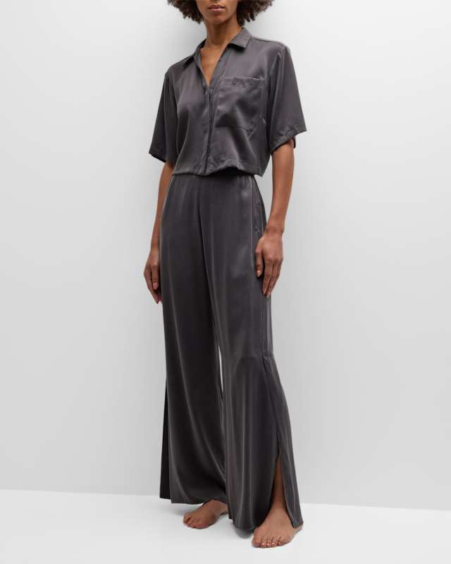 Washable Silk High-Rise Pant Set