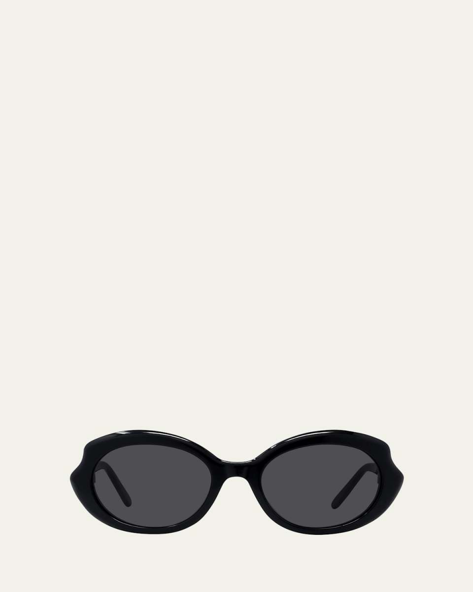 Round Slim Acetate Sunglasses
