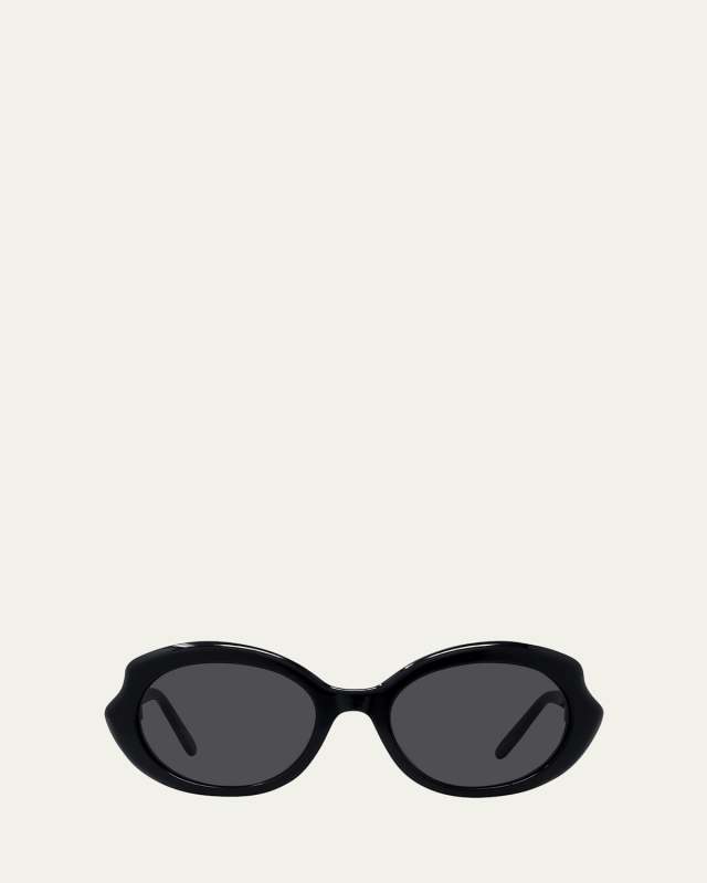 Round Slim Acetate Sunglasses