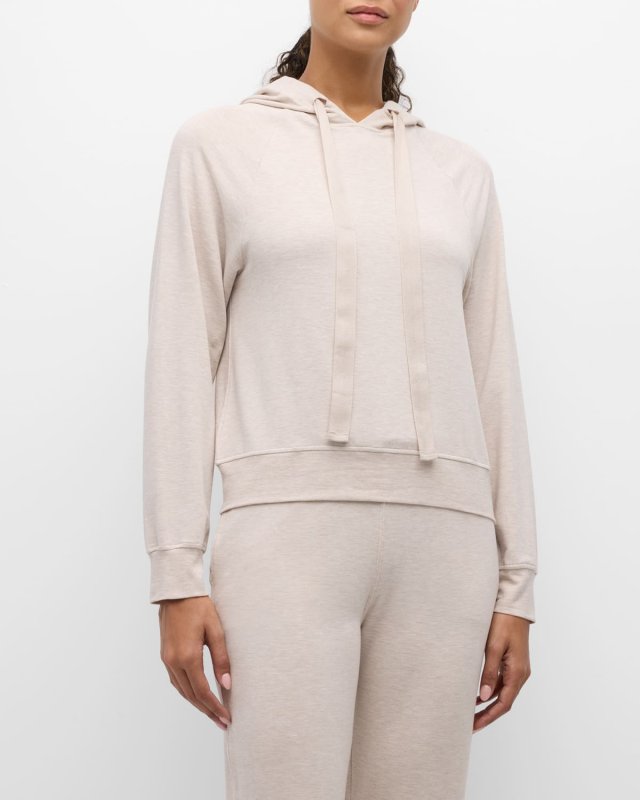 French Terry Hoodie with Grosgrain Trim