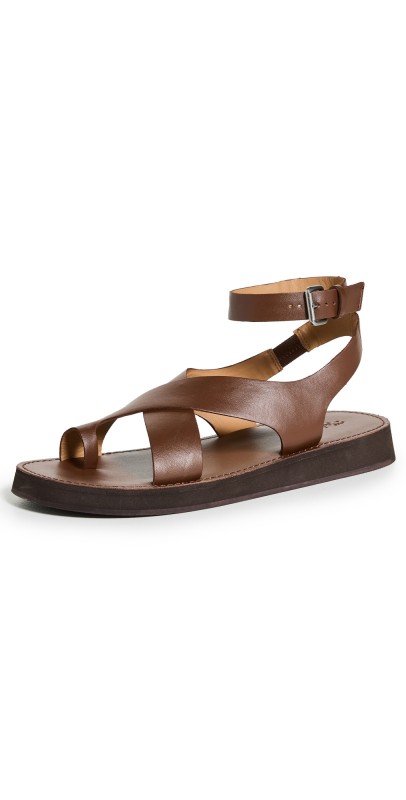 Madewell Natasha Flatform Sandals Dark Coffee