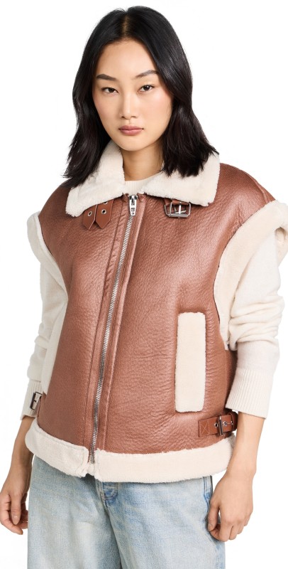 BLANKNYC Vegan and Sherpa Coat Vest First Sight