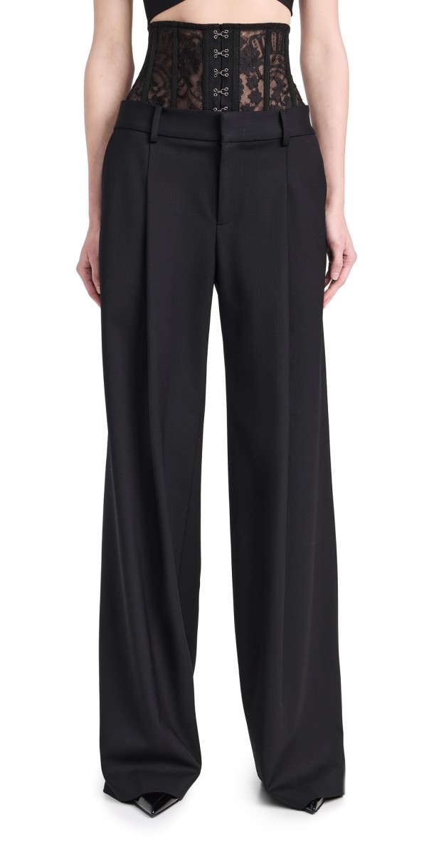 Monse Lace Bustier Trousers Black