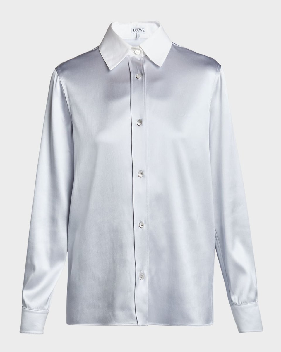 Button Down Silk Blouse