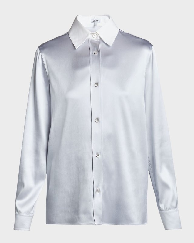 Button Down Silk Blouse