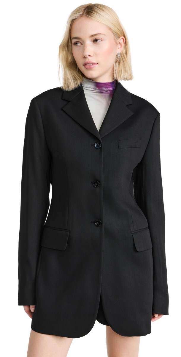 Acne Studios Single Breasted Suit Jacket Black