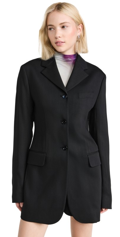 Acne Studios Single Breasted Suit Jacket Black