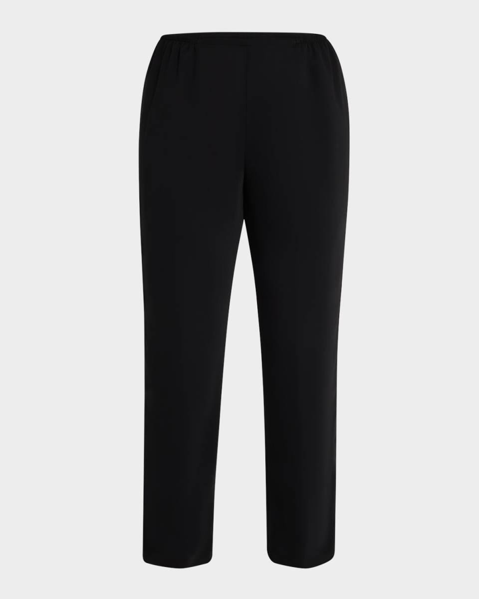 Plus Size Suzette Crepe Straight-Leg Pants