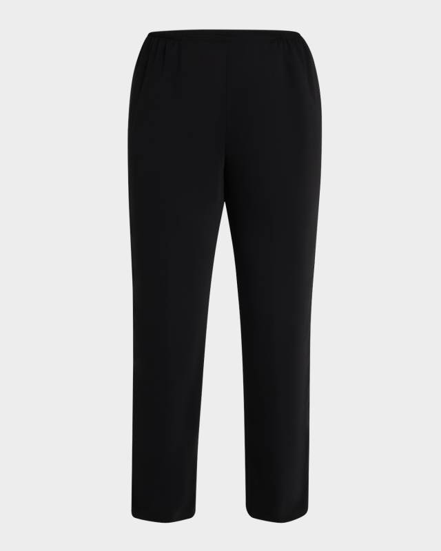 Plus Size Suzette Crepe Straight-Leg Pants