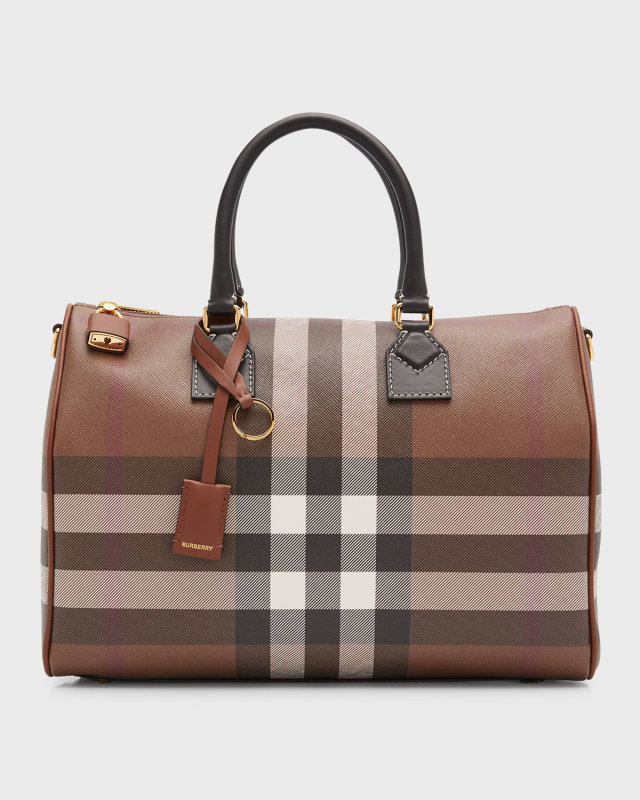 Medium Check Bowling Top-Handle Bag