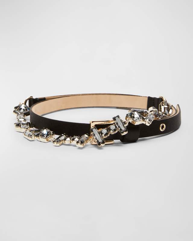 Embellished Mixed-Media Belt