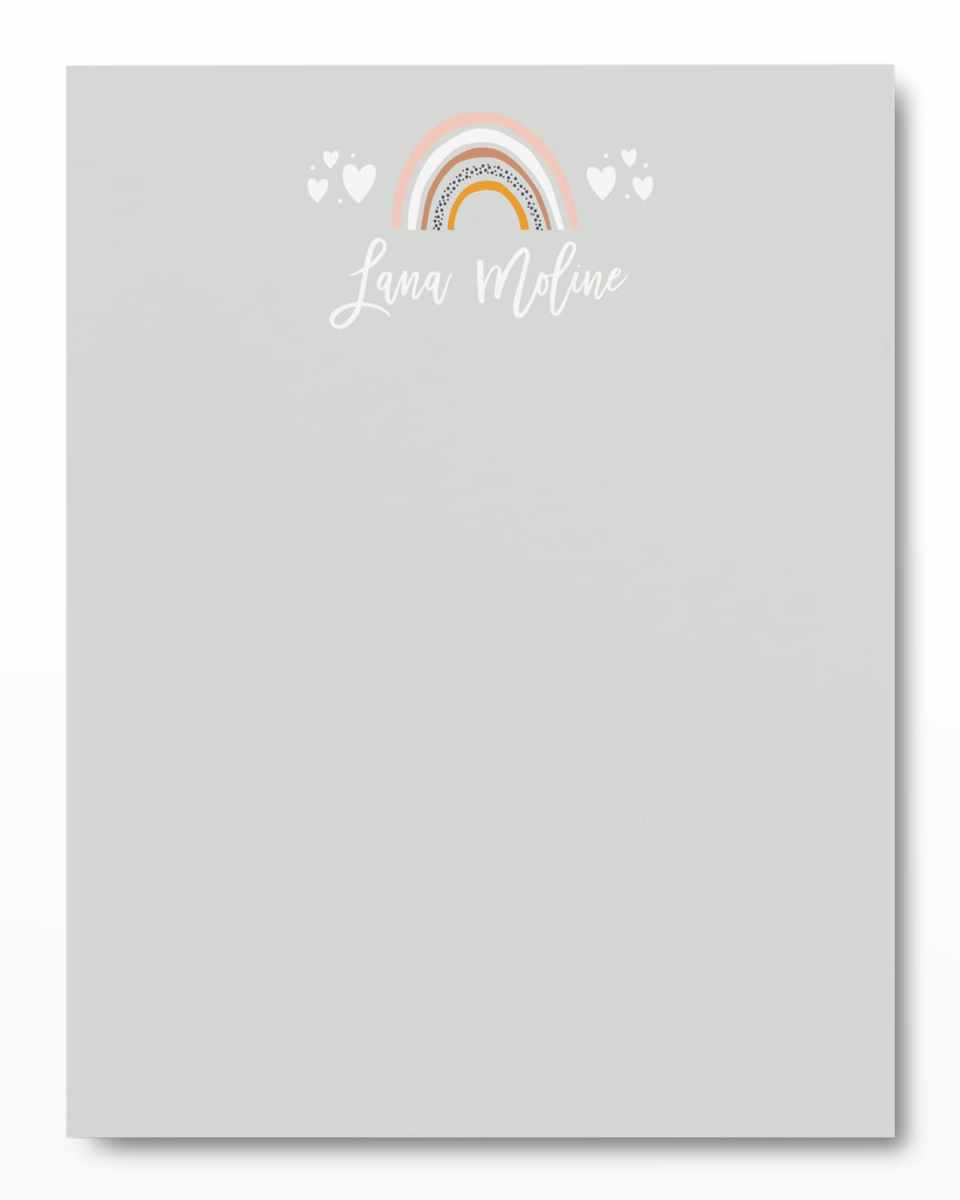 Lovely Rainbows Note Cards, Set of 25 - Personalized