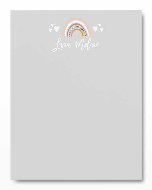 Lovely Rainbows Note Cards, Set of 25 - Personalized