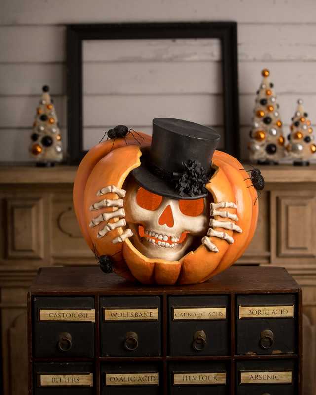 Peek-A-Boo Skelly Pumpkin