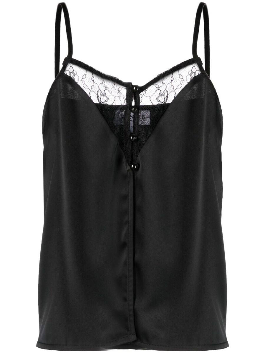 lace-layer satin camisole top
