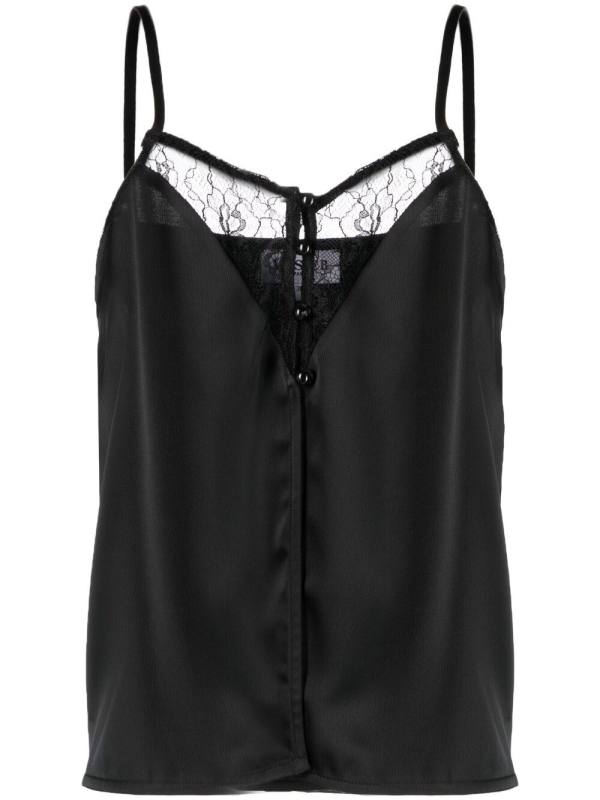 lace-layer satin camisole top