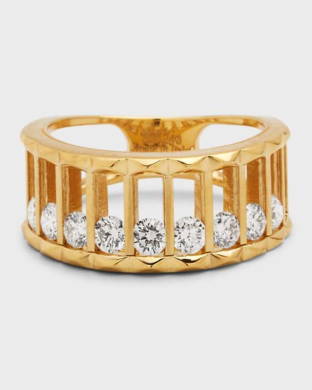 18K Yellow Gold Allegra Moving Diamond Ring