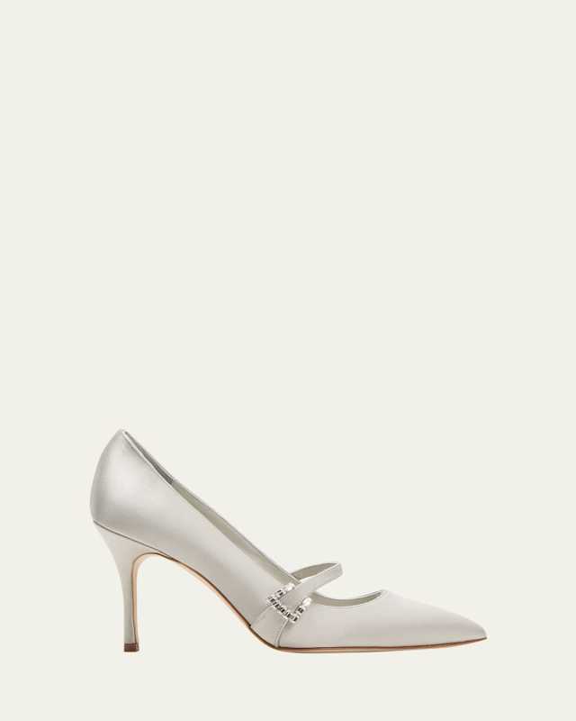 Ramima Fabio Satin Mary Jane Pumps