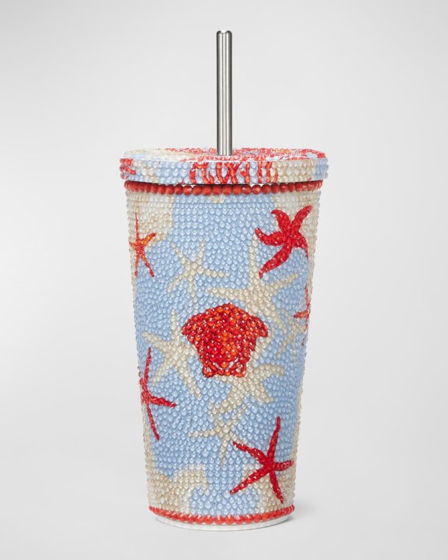 La Vacanza Crystal-Embellished Travel Cup, 16.9 oz.