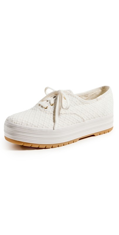Keds The Platform Lug Eyelet Sneakers White